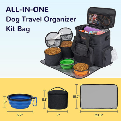 Dog Travel Kit – Complete Set with Bowls, Backpack & Food Storage
