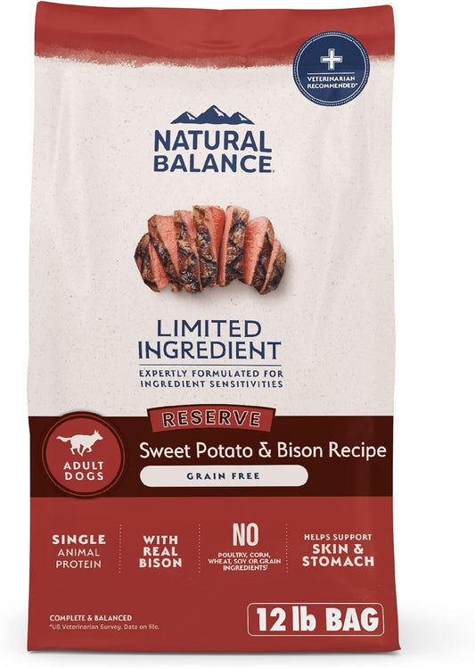 Limited Ingredient Grain-Free Dog Food – Sweet Potato & Bison, 12 lb